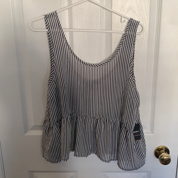 Forever 21 Striped Top - XL - New - Picture 1 of 3